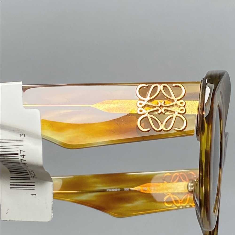 Loewe Amber Tortoiseshell Round Sunglasses with Gold Anagram Detail - Picture 7 of 12